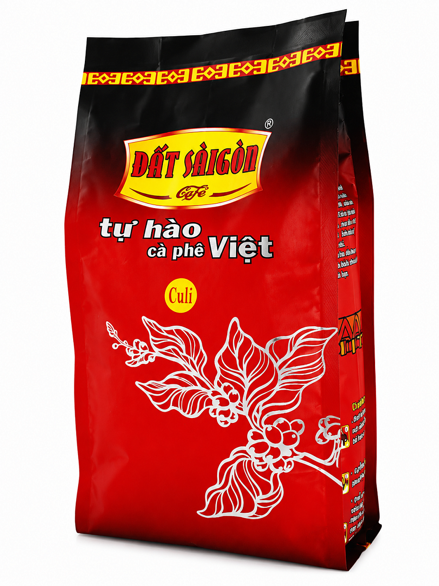 Кофе в зернах Dat Saigon Кули робуста Вьетнам 500 грамм красная упаковка