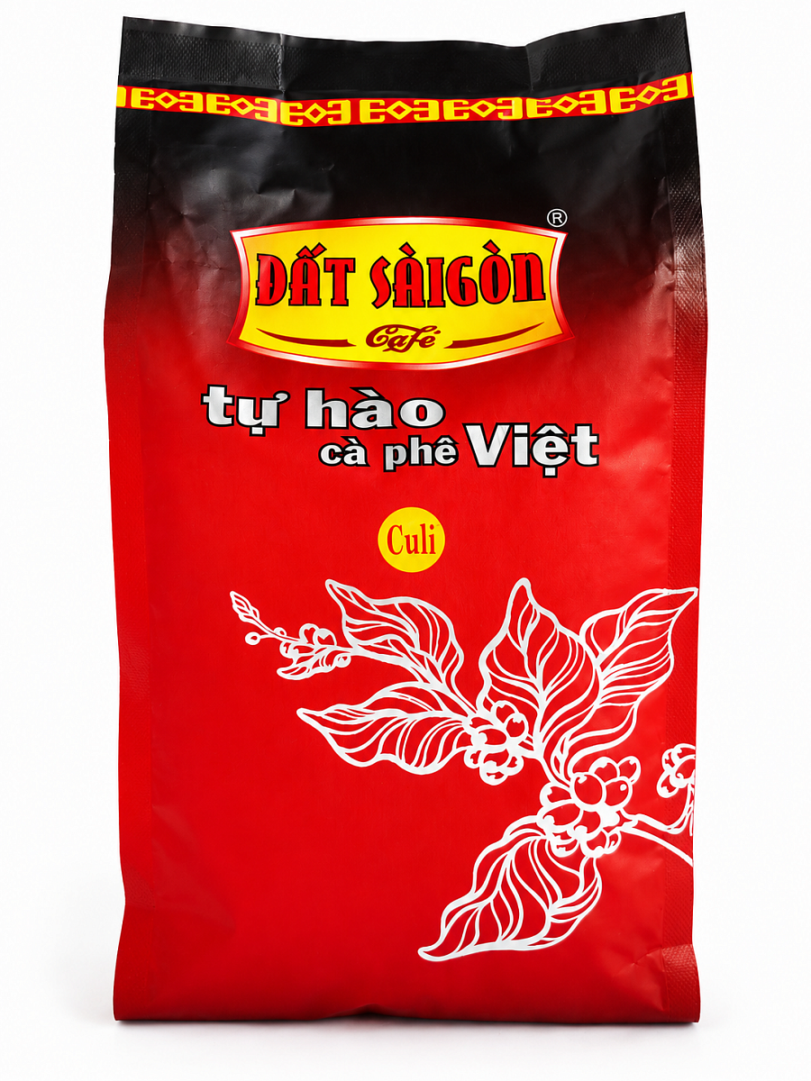 Кофе в зернах Dat Saigon Кули робуста Вьетнам 500 грамм красная упаковка