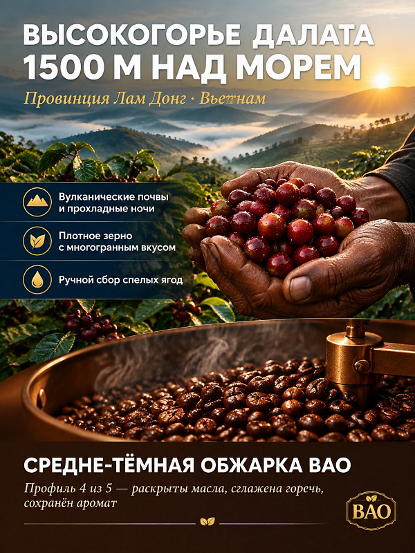 Молотый кофе BAO Blue Ocean 500г Вьетнам