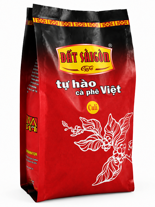 Кофе в зернах Dat Saigon Кули робуста Вьетнам 500 грамм красная упаковка