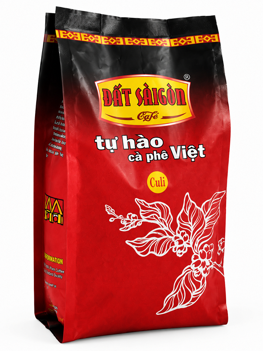 Кофе в зернах Dat Saigon Кули робуста Вьетнам 500 грамм красная упаковка