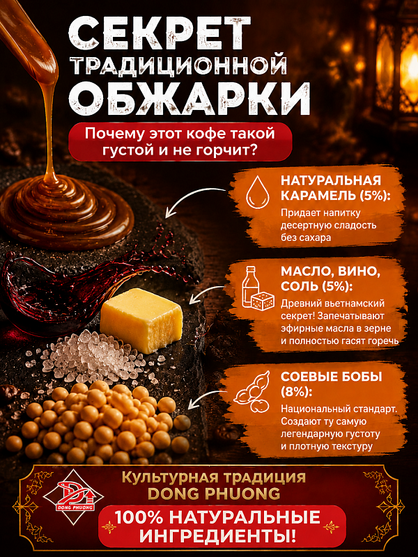 Вьетнамский молотый кофе Восточная сказка №2 Dong Phuong 500гр